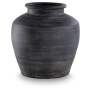 Meadie - Distressed Black - 12" Vase, 11.13"