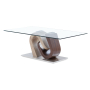T4126 - Coffee Table Top Glass - Clear - Light Brown, 47.24"