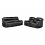 U8880 - Power Reclining Sofa / Power Console Reclining Loveseat - Black