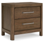 Cabalynn - Light Brown - Two Drawer Night Stand