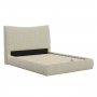 Angulo - Eastern King Bed With Storage - Beige Chenille