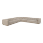 Modari - Fabric Upholstered 5 Piece Modular Sectional - Beige, 154.25"