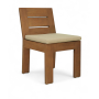 Mirella - Water Resistant Fabric Upholstered Outdoor Patio Dining Side Chair - Tan