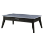 Zemocryss - Coffee Table - Marble & Dark Brown Finish, 52"
