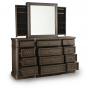 Wickenger Dresser And Mirror Dark Brown
