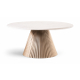 Cindra - Genuine Marble Top And Iron Base Coffee Table - White, 36"