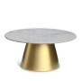 Sorrento - Coffee Table - Gold - Metal, 36"