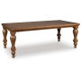 Maple Harbor Rectangular Dining Room Table Brown, 86"