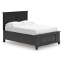 Lanolee Panel Storage Bed Black