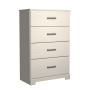 Stelsie - White - Four Drawer Chest, 46.34" Tall