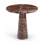 Fontelina - 30" Genuine Marble Bistro Dining Table - Cherry, 30"