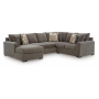 Larson Levee 3-Piece Sectional With LAF Corner Chaise Espresso