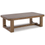 Cabalynn - Light Brown - Rectangular Cocktail Table, 56.25"