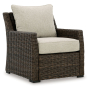 Brook Ranch - Brown - Lounge Chair With Cushion