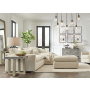 Elyza - Linen - 4 Pc. - Right Arm Facing Corner Chaise 3 Pc Sectional, Ottoman