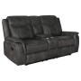 Lawrence - Upholstered Padded Arm Reclining Loveseat - Charcoal