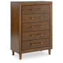 Lyncott - Brown - Five Drawer Chest, 53.5" Tall