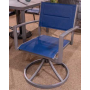 Rocky Creek Sling Swivel Chair (Set of 2) Blue / Gray