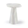Nola - 18.5" Concrete Indoor / Outdoor End Table - White, 16"