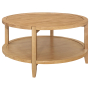 Camillo - Round Solid Wood Coffee Table - Maple, 35.5"
