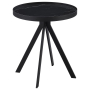 Briggs - Round Marble Printed Glass Top End Table, 21.5"