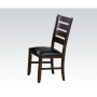 Urbana - Side Chair (Set of 2) - Black PU & Espresso