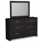 Belachime Dresser, Mirror Black, 59.5" Wide
