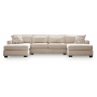 Mandi Point 3-Piece Double Chaise Sleeper Sectional Marble, 152"