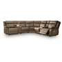 Max-Momentum 7-Piece Power Reclining Sectional With 2 Armless Chairs And 2 Audio Consoles Biscotti, 127"