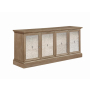Brockway - 4-Door Dining Sideboard Buffet Cabinet - Barley Brown - Light Brown
