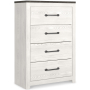 Gerridan - White / Gray - Four Drawer Chest, 46.85" Tall