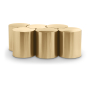 Dimple - 18" 6 Piece Modular Coffee Table, 44"