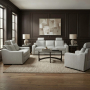 Archer - 3 Piece Living Room Set (Sofa With Loveseat & Recliner) - Hampstead Dove Fabric