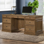 Reynolda - Jr Executive Desk - Camel - Dark Brown