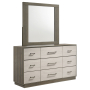 Fenwick - 9-Drawer Dresser With Mirror - Gray Oak, 60.75" Wide
