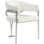 554cream-c - Cozyliving Furniture  - Madelyn - Faux Leather Dining Chair (Set of 2) - Cream