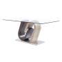 D4126 - Dining Table Base - Silver - Pearl Silver, 39.37"
