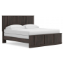 Shaehartin Panel Bed Dark Brown
