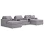 Cozymax - Granite - 5-Piece Sectional With Chaise And Audio System Console, 144"