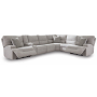 Acklen Place 7-Piece Power Sectional Reclining Sofa With Storage Console Pewter