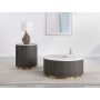 Jason - 2 Piece Round Marble Coffee And End Table Set