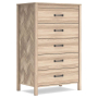 Battelle - Tan - Five Drawer Chest, 49.75" Tall