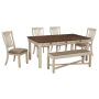 Bolanburg - Beige - 6 Pc. - Dining Room Table, 4 Side Chairs, Bench