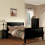 Louis Philippe III - Eastern King Bed - Black - 47"