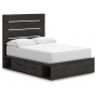 Hollivern Panel Bed With Storage Dark Gray