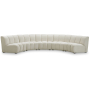 Infinity - 5 Piece Modular Sectional - Fabric - Cream, 167"