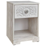 Paxberry - Whitewash - One Drawer Night Stand