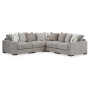 Aslan Court - Pebble - 5-Piece Sectional, 111"