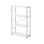 Tennos - Bookshelf - White & Chrome Finish