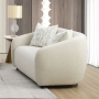 Etienne - Loveseat With 2 Pillows - Beige Linen - Beige